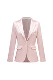 Gris rose pic revers satin slim fit femmes costumes