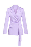 Blazer slim ajusté ajusté à revers lilas lilas