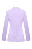 Blazer slim ajusté ajusté à revers lilas lilas