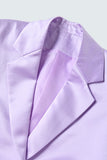 Blazer slim ajusté ajusté à revers lilas lilas