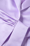Blazer slim ajusté ajusté à revers lilas lilas