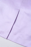 Blazer slim ajusté ajusté à revers lilas lilas