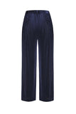 2 Pièces Châle Revers Marine Costumes Femme avec Ceinture
