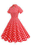 Fleur Une Ligne Imprimée Vintage Robe Années 1950