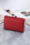 Pochette carrée rouge simple