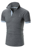 Polo slim en coton noir pour homme