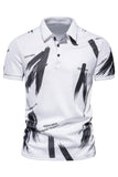 Polo slim en coton à manches courtes noir pour homme