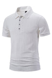 Polo homme en maille de coton blanc à manches courtes coupe slim