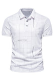 Polo blanc en coton regular fit pour homme