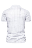 Polo blanc en coton regular fit pour homme