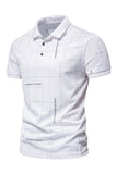 Polo blanc en coton regular fit pour homme