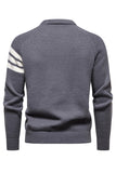 Pull à col rond slim fit gris pour homme