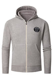 Veste cardigan à capuche gris pour homme