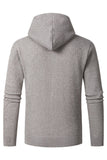 Veste cardigan à capuche gris pour homme