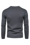 Pull en maille zippé noir à col rond pour homme