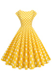 Robe trapèze à carreaux rouges et noirs à col en V des années 1950