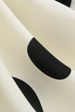 Robe midi à col bateau a-ligne imprimée de roses noires des années 1950