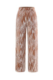 Velours rose poussiéreux scintillant à paillettes crantées 2 pièces Costumes