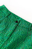 Costumes Femme Jacquard à revers en pointe verte