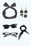 Noir des années 1920 Party Five Pieces Accessoires Sets