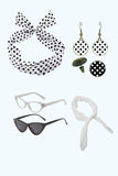 Noir des années 1920 Party Five Pieces Accessoires Sets