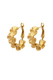 Boucles d’oreilles Cercle d’Or Vague