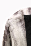 Café Manteau d’hiver en fausse fourrure pour homme mi-long à simple boutonnage