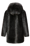 Noir Manteau d’hiver à capuche à capuche à manches longues pour hommes