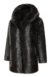 Noir Manteau d’hiver à capuche à capuche à manches longues pour hommes