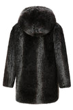 Noir Manteau d’hiver à capuche à capuche à manches longues pour hommes