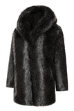 Noir Manteau d’hiver à capuche à capuche à manches longues pour hommes