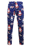 Costume 3 pièces pour homme Père Noël bleu marine pour Noël