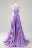 Violet Une ligne Sweetheart Corset Robe de Bal Longue