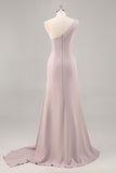 Robe formelle longue kaki sirène à une épaule