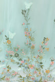 Princesse Menthe Robe de Bal Spaghetti Bretelles Tulle Quinceanera Robe avec Appliques De Fleurs
