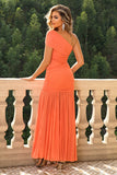 Sunset Mermaid One Shoulder Ruched Robe longue formelle