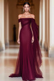 Cabernet Robe de bal militaire longue en tulle sirène à épaules dénudées