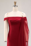 Cabernet Robe de bal militaire longue en tulle sirène à épaules dénudées