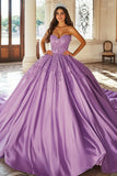 Robe de bal bustier violet Sweetheart Quinceanera Dress