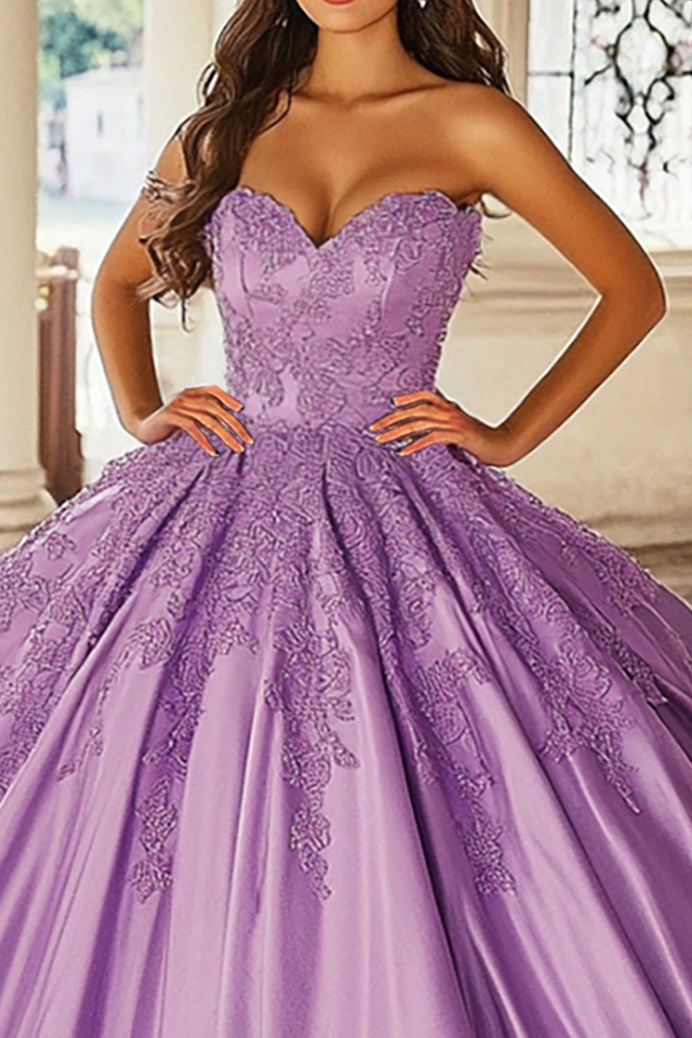 Robe de bal bustier violet Sweetheart Quinceanera Dress