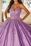 Robe de bal bustier violet Sweetheart Quinceanera Dress