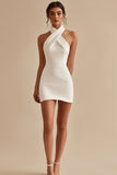 Robe trapèze dos nu en satin Little White Graduation