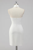 Robe trapèze dos nu en satin Little White Graduation