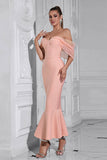 Blush Sirène Corset Hors de l’épaule Thé Longueur Robe de Bal