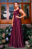 Robe de bal froncée à une épaule une épaule scintillante