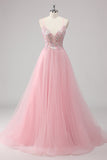 Robe de soirée en tulle à paillettes vertes avec lacets dans le dos