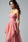 Dusty Rose Sweetheart Robe de bal à volants