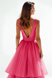Robe de bal longue à plusieurs niveaux à plusieurs niveaux