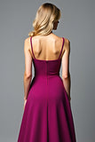 Violet foncé Irrégulier A ligne spaghetti bretelles Robe formelle