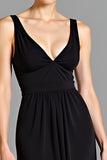 Jersey Col V Dos Nu Petite Robe Noire Longue